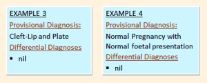 Example of Provisional Diagnosis 